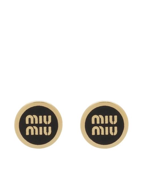 Orecchini smaltati con logo Miu Miu | 5JO912V-OOO2F6TF0002